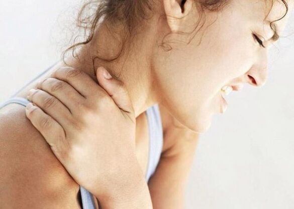 Cervical pain with osteochondrosis