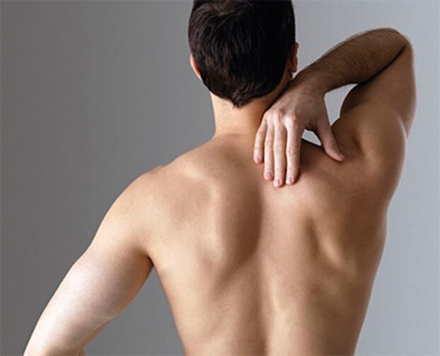 Back pain in the scapula area