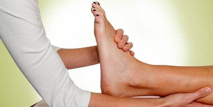 Massage treatment of ankle joint disease