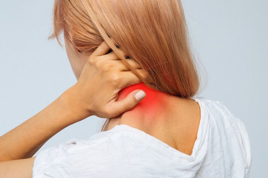 Neck pain caused by osteochondrosis
